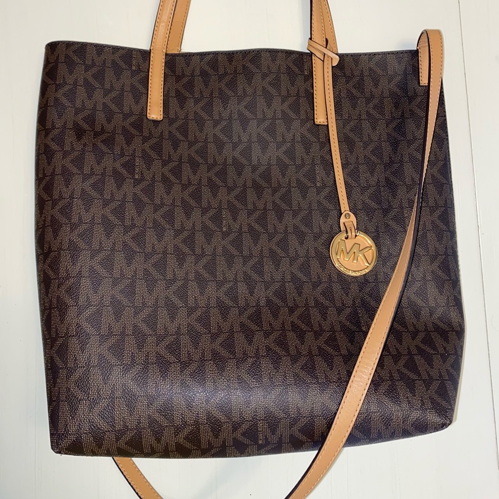 Michael Kors brown logo tote